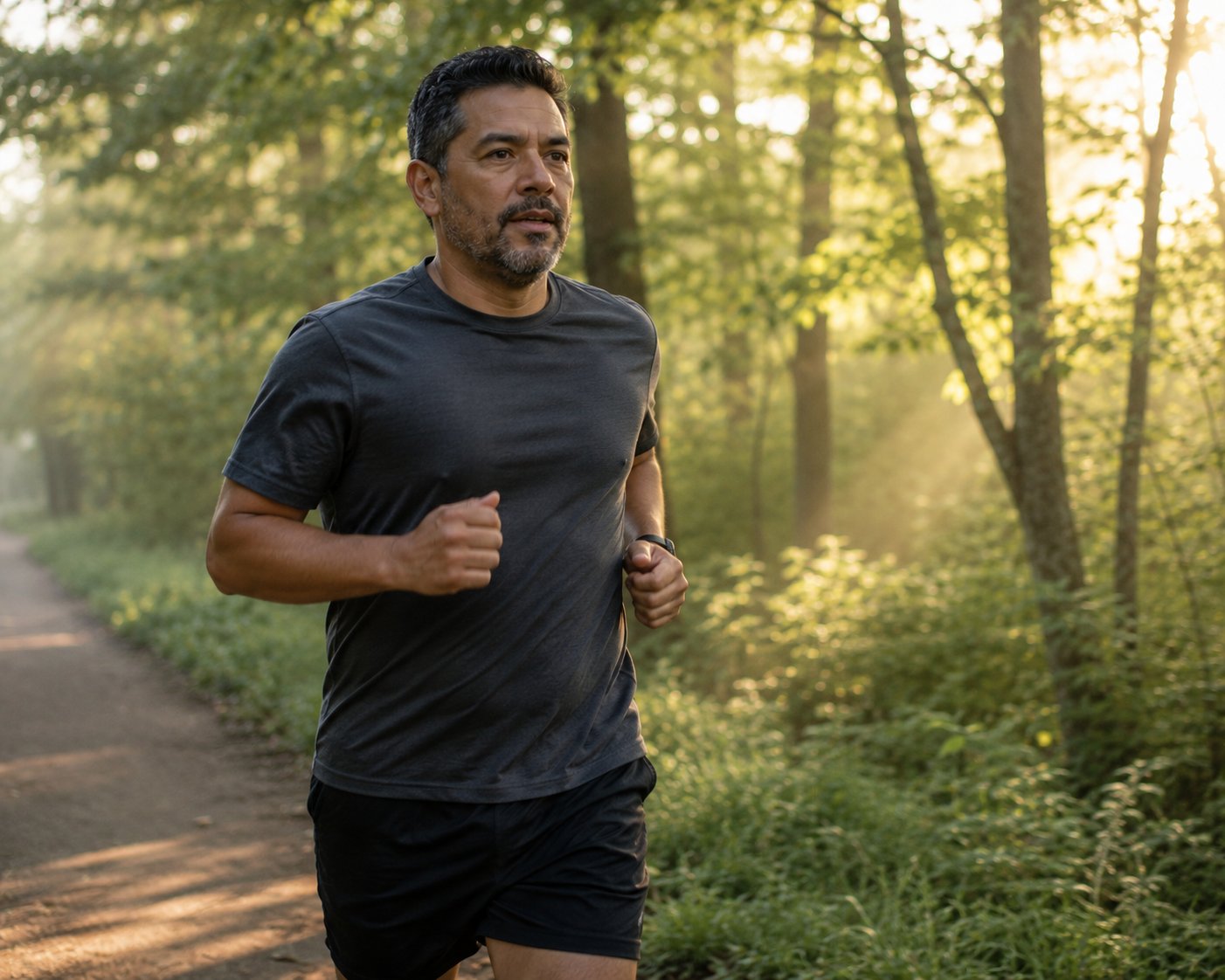 Active man running